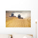 Combines Harvesting Field, North Yorkshire, England Wall Mural