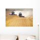 Combines Harvesting Field, North Yorkshire, England Wall Mural