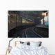 Train At Station At Dusk, Pickering, North Yorkshire, England Wall Mural