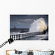 Waves Crashing, Sunderland, Tyne And Wear, England Wall Mural