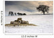 Sheep In Field Of Snow, Northumberland, England Wall Mural