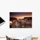 Cityscape At Sunset, Staithes, Yorkshire, England Wall Mural