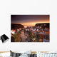 Cityscape At Sunset, Staithes, Yorkshire, England Wall Mural