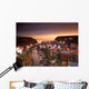 Cityscape At Sunset, Staithes, Yorkshire, England Wall Mural