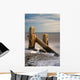 Old Post In Sea, Humberside, England Wall Mural