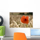 Red Flower In Field Wall Mural