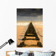 Jetty On Beach, Yorkshire, England Wall Mural