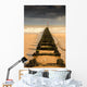 Jetty On Beach, Yorkshire, England Wall Mural