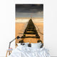Jetty On Beach, Yorkshire, England Wall Mural