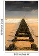 Jetty On Beach, Yorkshire, England Wall Mural