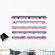 Set Passenger Train Subway Wall Decal Sticker Set