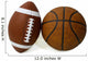 American Football and Basketball Wall Decal