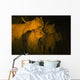 Lions At Night Wall Mural