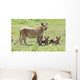 Lioness With Cubs Wall Mural