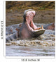 Yawning Hippopotamus At Serengeti National Park, Tanzania Wall Mural