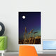 Wheat Field At Night Under The Moon Wall Mural