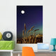 Wheat Field At Night Under The Moon Wall Mural