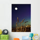 Wheat Field At Night Under The Moon Wall Mural