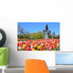 Boston Public Garden Tulips and Washington Statue Wall Decal