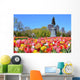 Boston Public Garden Tulips and Washington Statue Wall Decal