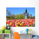 Boston Public Garden Tulips and Washington Statue Wall Decal