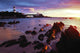 Sunset Over Beach With Lighthouse Wall Mural
