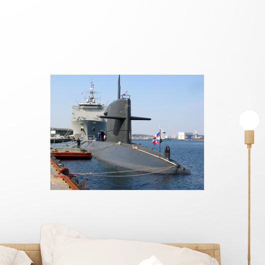 Docked Submarine Wall Mural