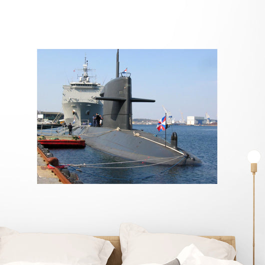 Docked Submarine Wall Mural