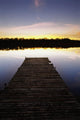 Dock At Sunset Wall Mural