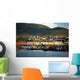 Boats In Harbor By Waterfront Village Wall Mural