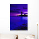 Lighthouse Beacon At Night Wall Mural