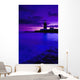Lighthouse Beacon At Night Wall Mural