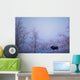 Buffalo In Snowy Woods Wall Mural