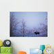 Buffalo In Snowy Woods Wall Mural
