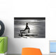 Surfer Stretching On Beach Wall Mural