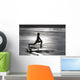 Surfer Stretching On Beach Wall Mural