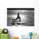 Surfer Stretching On Beach Wall Mural