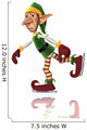 Christmas Elf Ice Skating Wall Decal