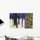 Tree Trunk With Bare Trees In The Distance Wall Mural