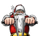 Santa Claus Biker Wall Decal