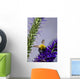 Bee On Purple Flowers Wall Mural