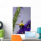 Bee On Purple Flowers Wall Mural