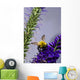 Bee On Purple Flowers Wall Mural