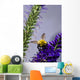 Bee On Purple Flowers Wall Mural