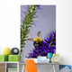 Bee On Purple Flowers Wall Mural