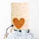 Heart Shape Carved In Bark Of Tree Wall Mural