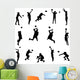 Volleyball Players Silhouettes Vector