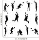 Volleyball Players Silhouettes Vector