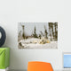 Polar Bear With Cub In Snow Wall Mural