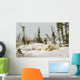 Polar Bear With Cub In Snow Wall Mural